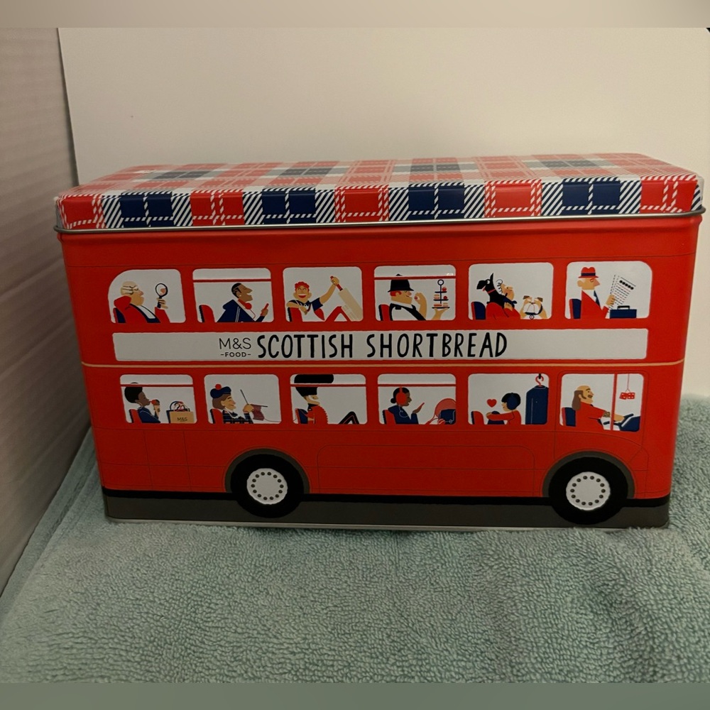 Marks And Spencer M&S Scottish Shortbread Double Decker Bus Collectible Tin